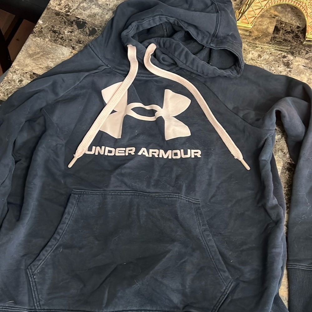 Under Armour hoodie black and light pink size S
